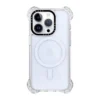 iPhone 16 Pro Max Transparent White Bounce Case MagSafe Compatible 7.5M Shockproof - Rear View